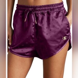 Champion Women's Satin Purple Shorts